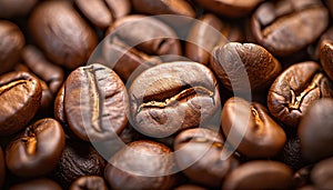 Roasted coffee beans background