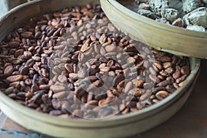 Roasted coffee beans in Bali