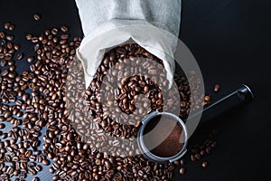 Roasted coffee beans