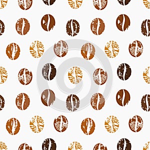 Coffee beans seamless pattern