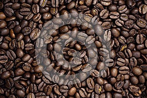 Coffee beans texture background
