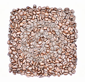 Roasted coffee beans texture background or wallpaper. Coffee is a stimulant that contains lots of caffeine and is a tasty drink