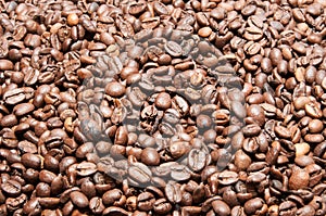 roasted coffee beans texture