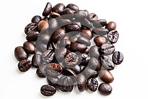 The roasted coffee beans photo