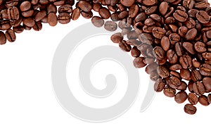 Roasted Coffee Beans white background isolated