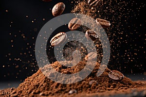 Roasted coffee powder explosion