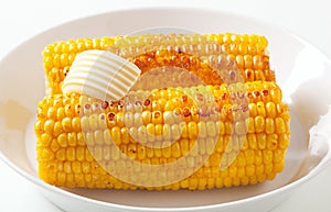 Roasted corn on the cob