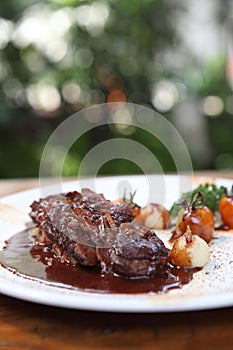 Roasted duck fillet with berry sauce