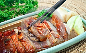 Roasted Duck Fillet With Sauce and Vegetable