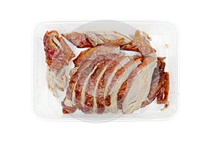 Roasted duck in microwaveable box