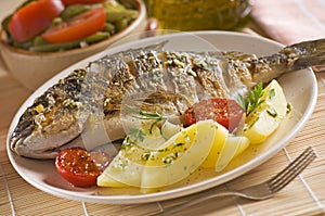 Roasted fish