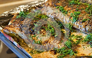 Roasted fish