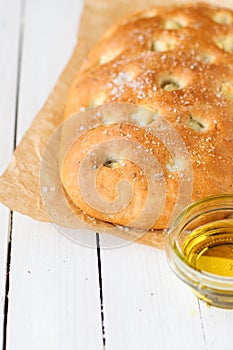Roasted Garlic Focaccia with Olive Oil