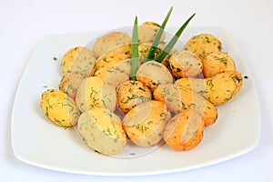 Roasted garlic potatoes
