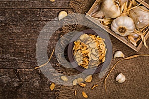 Roasted Garlic Slices Macro