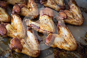 Roasted or grilled chicken wings