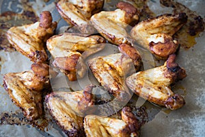 Roasted or grilled chicken wings