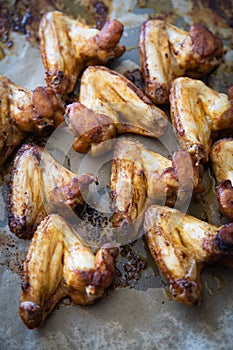 Roasted or grilled chicken wings