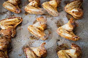 Roasted or grilled chicken wings