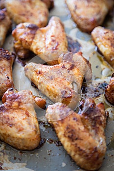 Roasted or grilled chicken wings