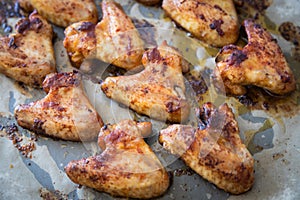 Roasted or grilled chicken wings