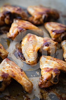 Roasted or grilled chicken wings