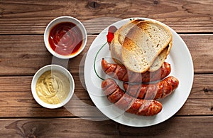 Roasted grilled sausage