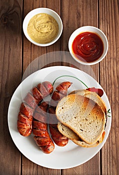 Roasted grilled sausage