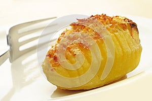 Roasted Hasselback potato