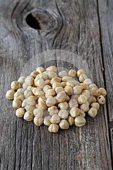 Roasted hazelnut. Hazelnuts on wood background