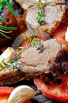 Roasted lamb chop