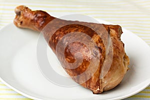 Roasted leg of turkey