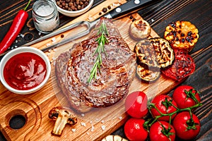 Roasted organic shin of beef meat