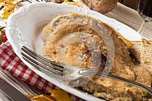 Roasted parasol mushroom