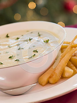 Roasted Parsnip and Thyme Soup