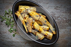 Roasted Parsnips with Mustard and Honey