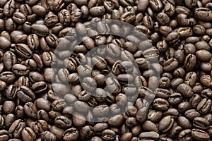 Roasted peaberry coffee beans