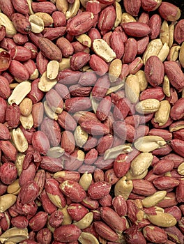 Roasted Peanuts Background Texture Top View