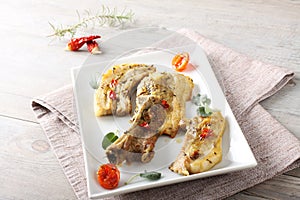 Roasted pork with herbs