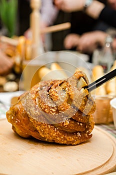 Roasted pork knuckle