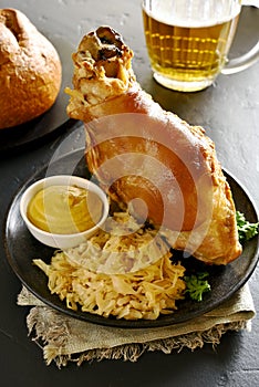 Roasted pork knuckle