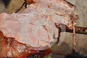 Roasted pork meat