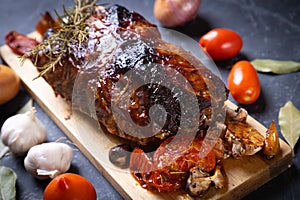 Roasted pork neck or shoulder