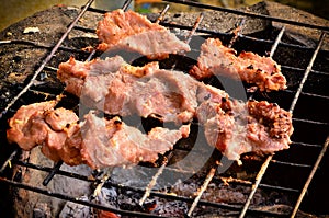 Roasted pork in the oven