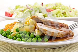 Roasted pork shoulder