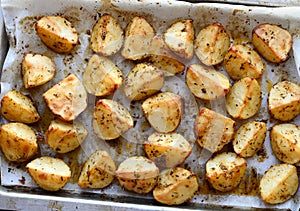 Roasted potato wedges
