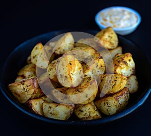 Roasted potato wedges