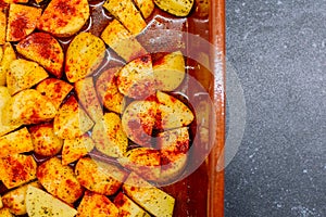 Roasted potatoes with tasty spices