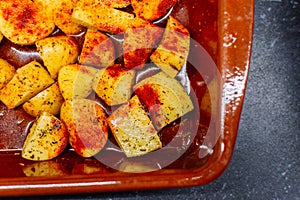 Roasted potatoes with tasty spices