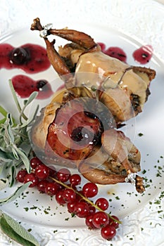 Roasted quail